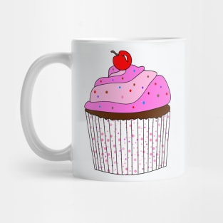 Pink Cupcake With Sprinkles Mug